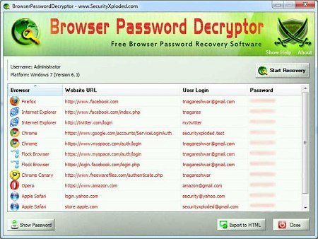 Browser Password Decryptor v15.1