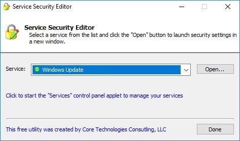 Service Security Editor v6.1.0.37